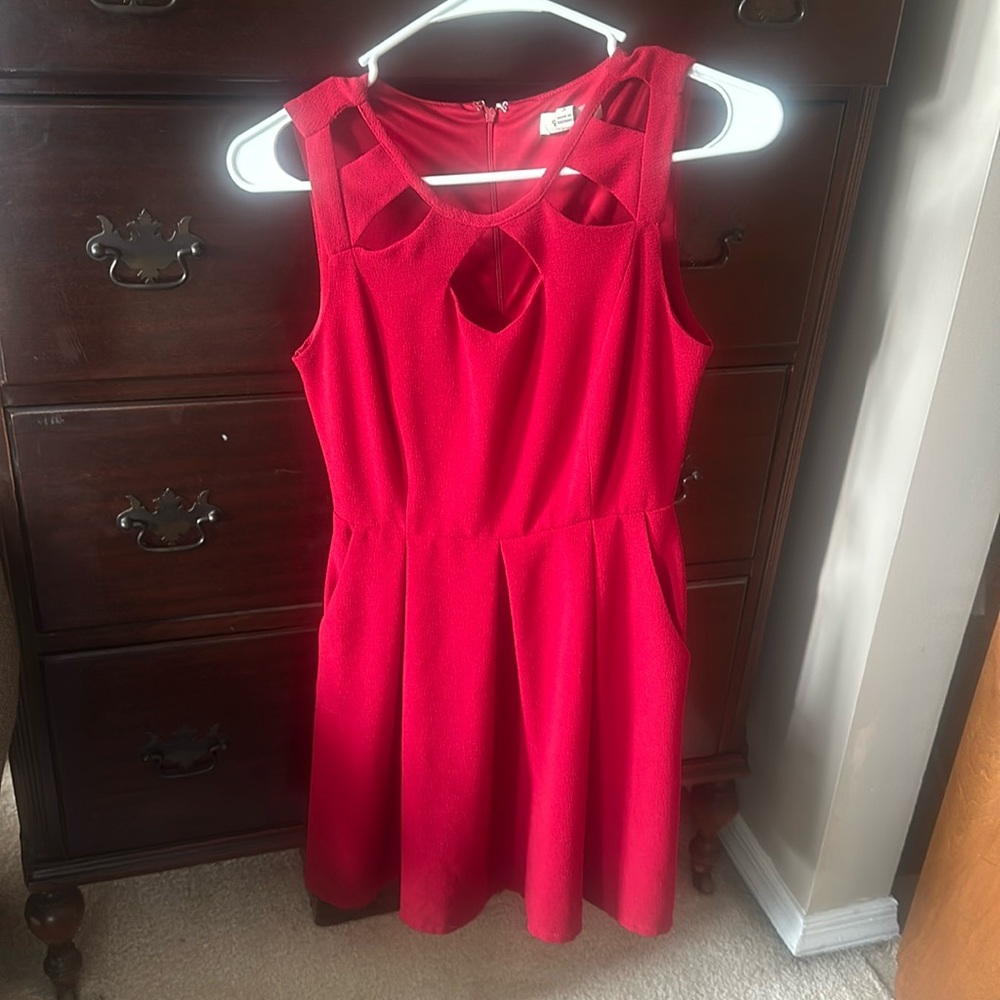 Red holiday dress